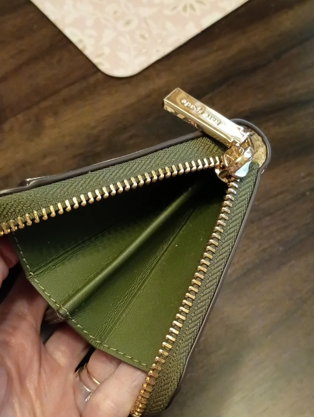Kate spade floral zip around wallet